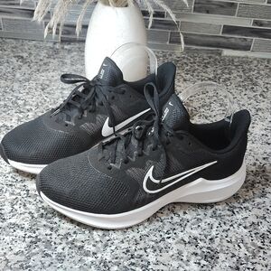 Nike Women's Black and White Athletic Downshifter Shoes
